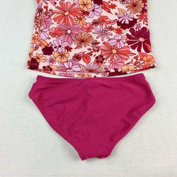 Cat & Jack Girls 2 Piece Floral Bathing Suit - Picture 5 of 7
